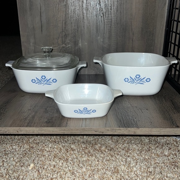 Piece Gift Set Corning Ware Blue Cornflower Casserole Dishes